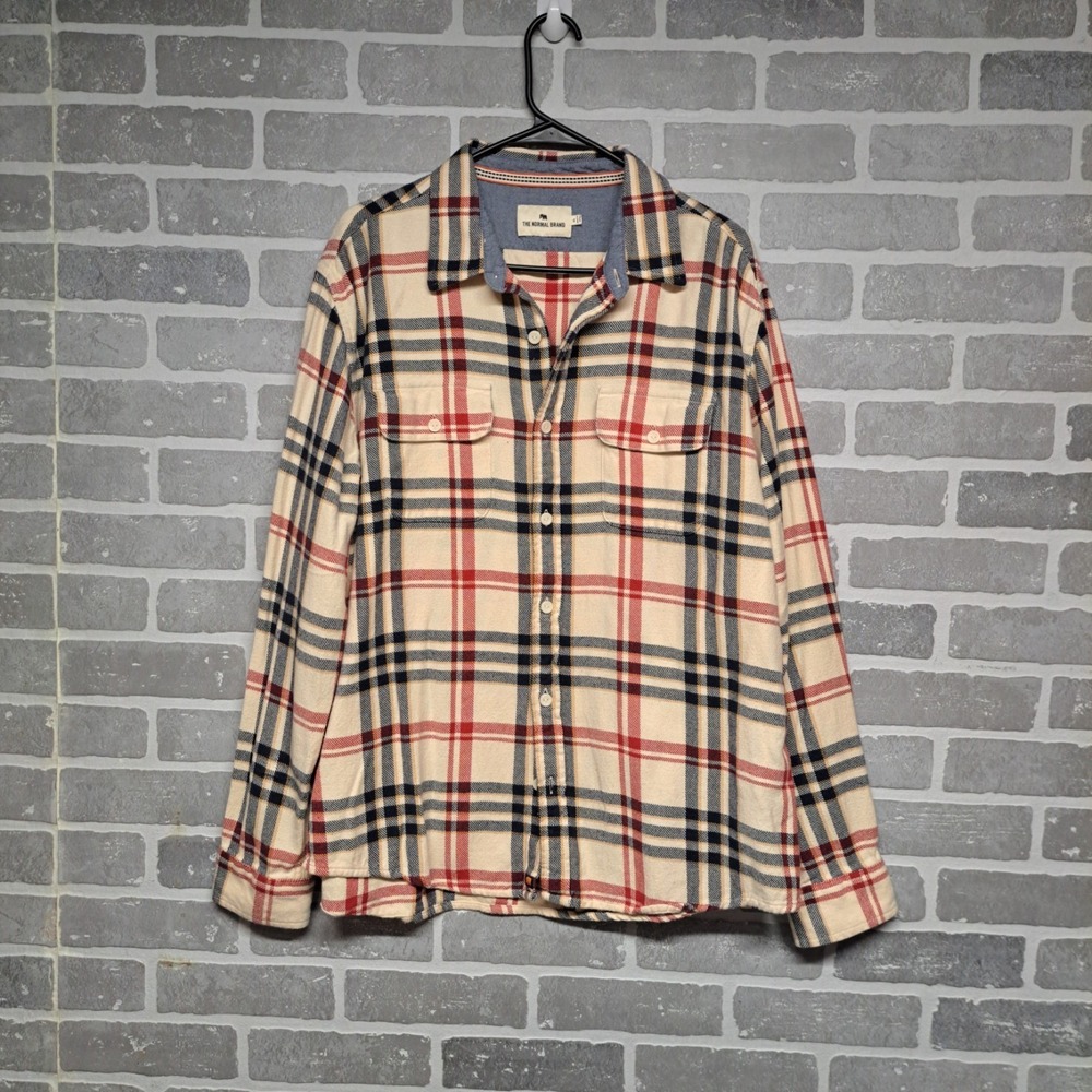 The Normal Brand Mens Flannel Button‎ Down Shirt Size XL